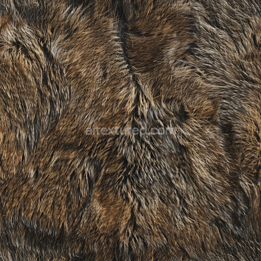 Seamless 3D PBR Texture of Realistic Brown Fur Leather with Natural Hair Detail