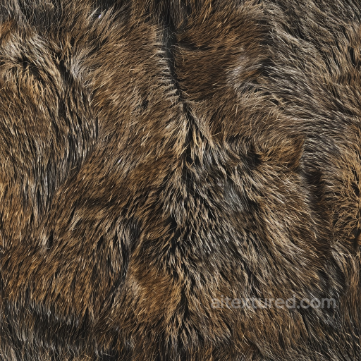 Realistic Brown Fur Leather Seamless Texture with Natural Hair Detail seamless Leather PBR texture