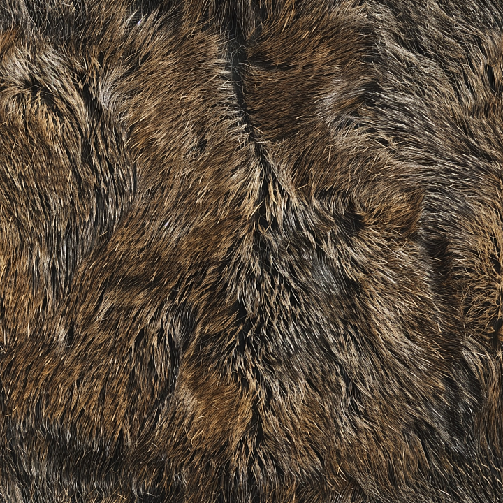 Realistic Brown Fur Leather with Natural Hair Detail seamless PBR texture preview