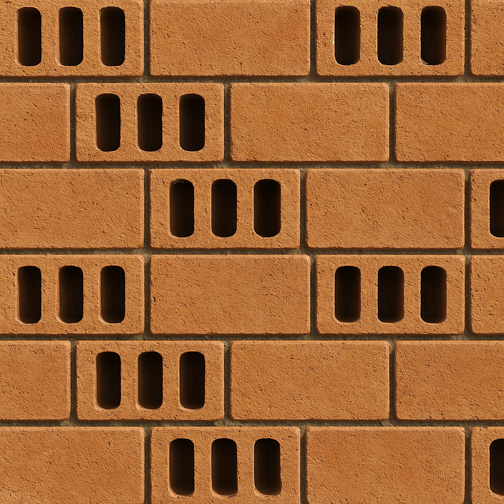 Terracotta Blocks Hollow Cores Brick seamless PBR texture preview