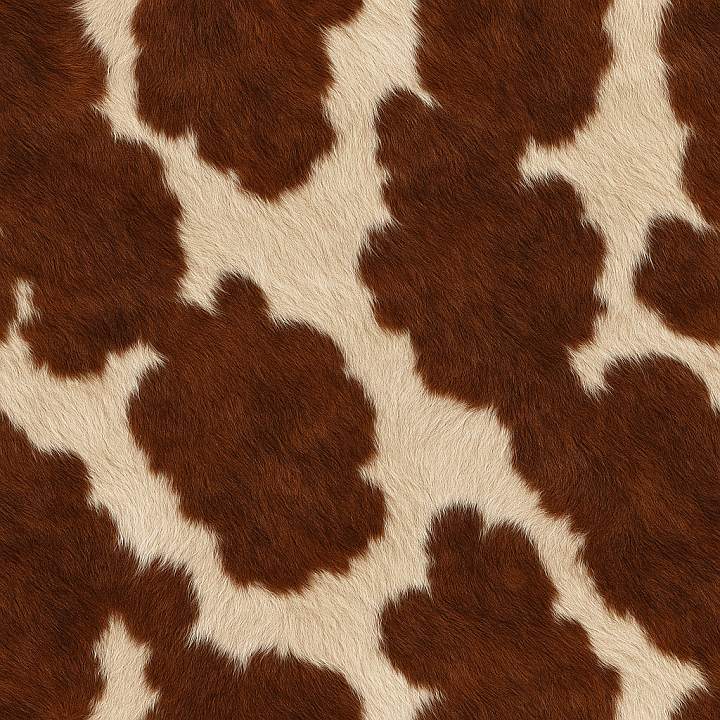 Detailed Cowhide seamless PBR texture preview
