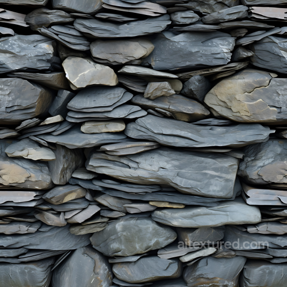 Layered Slate Rock Wall PBR Texture with Natural Stone Layers Stone texture preview