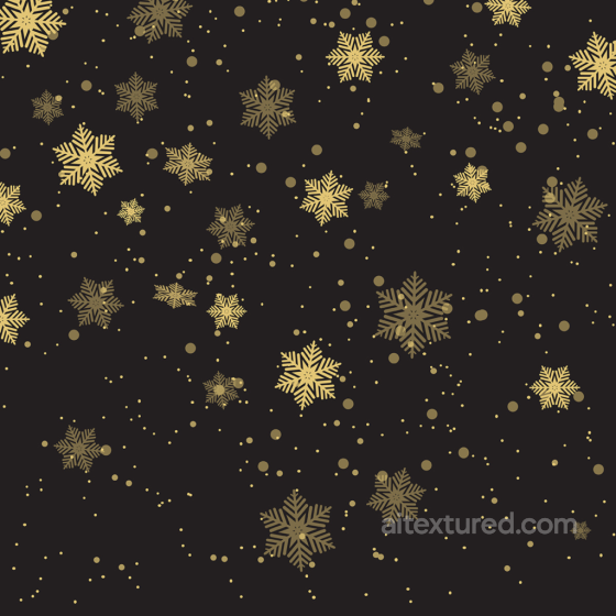 Digital Paper Texture Featuring Golden Snowflakes on Black All Christmas Digital paper texture preview