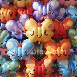 seamless Seamless 3D Inflated PBR Texture Featuring Colorful Butterfly Balloons texture 8k free download PBR