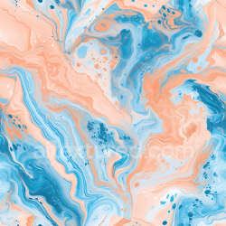 seamless Seamless 3D PBR Marble Texture Featuring Pastel Baby Blue and Peach Fluid Veins texture 8k free download PBR
