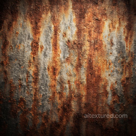 Rusty Metal PBR Texture with Prominent Cracked and Pitted Surface Rust texture preview
