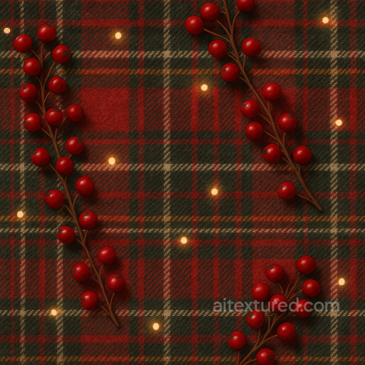 Cozy Flannel Plaid Fabric Holiday Cloth seamless Merry christmas PBR texture