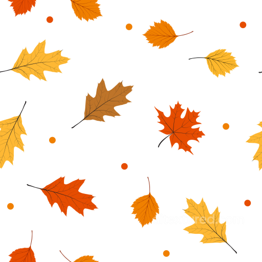 Stylized Autumn Leaves in Orange and Yellow Seamless Texture seamless Autumn Leaves  PBR texture