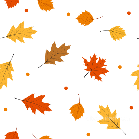 Stylized Autumn Leaves in Orange and Yellow Seamless Texture Autumn Leaves texture preview