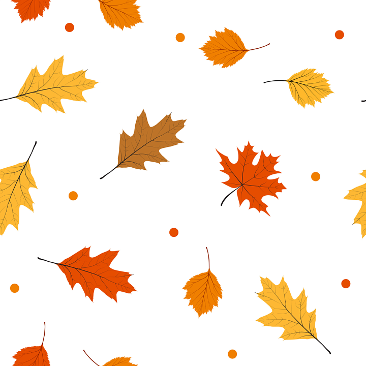 Stylized Autumn Leaves in Orange and Yellow seamless PBR texture preview