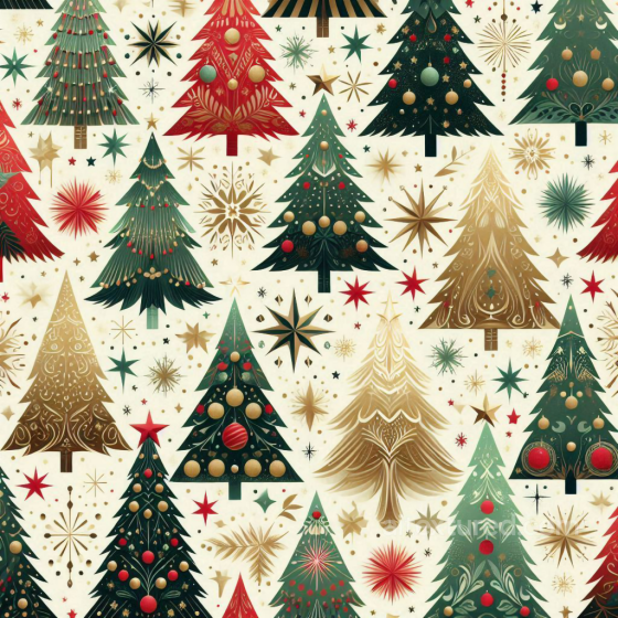 All Christmas Digital paper Texture of Decorative Christmas Trees & Stars Pattern All Christmas Digital paper texture preview