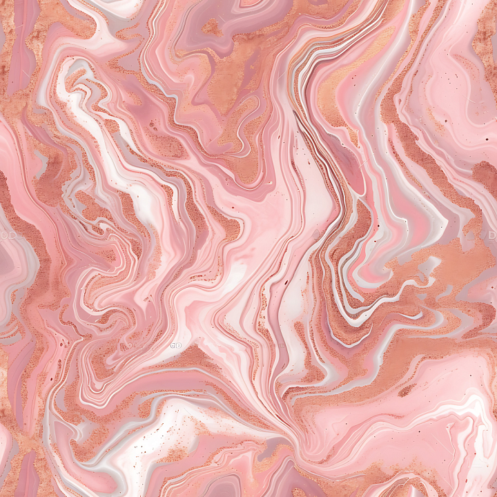 Blush Pink Marble Featuring Polished Surface with Copper Swirls seamless PBR texture preview