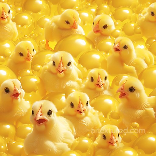 Inflated Vinyl Bubbles PBR Texture in Vibrant Yellow seamless Inflated PBR texture