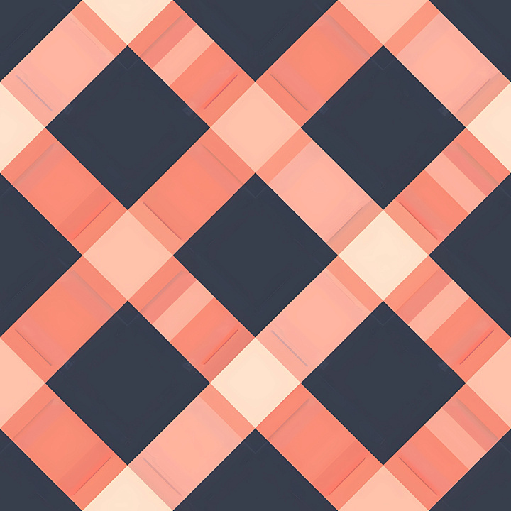 Plaid Featuring Coral and Navy Blue Patterns seamless PBR texture preview