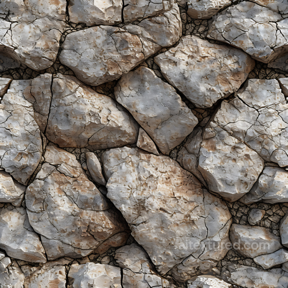 Weathered Rocky Ground Stone PBR Texture with Cracked Surface and Subtle Earth Tones Stone texture preview