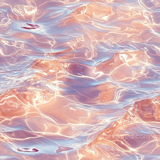Pink Stylized Water Surface PBR Texture with Reflective Highlights Water texture preview