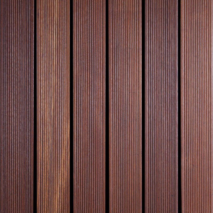 Wood Plank Featuring Grooved Decking Surface seamless PBR texture preview