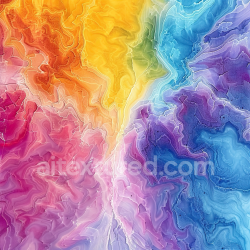 seamless Seamless 3D Alcohol Ink PBR Texture Featuring Vibrant Rainbow Fluid Waves and Organic Marbling texture 8k free download PBR