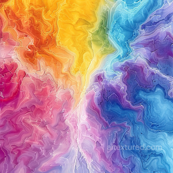 Alcohol Ink PBR Texture Featuring Vibrant Rainbow Fluid Waves and Organic Marbling Alcohol ink texture preview