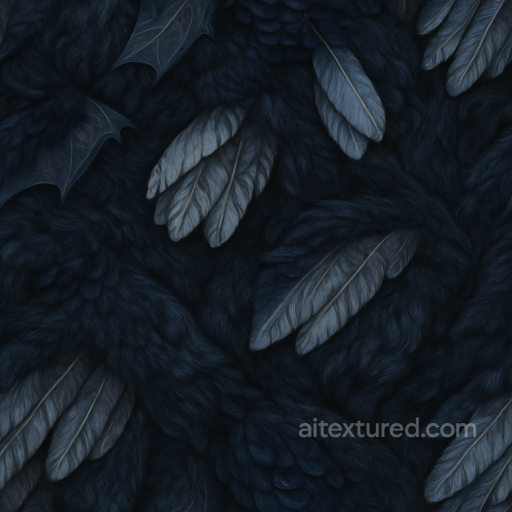 Bat Fur And Owl Feathers For Dark Halloween Creatures seamless Halloween PBR texture