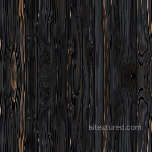 Charred Blackwood Planks PBR Texture with Distinct Knots and Grain seamless Wood PBR texture