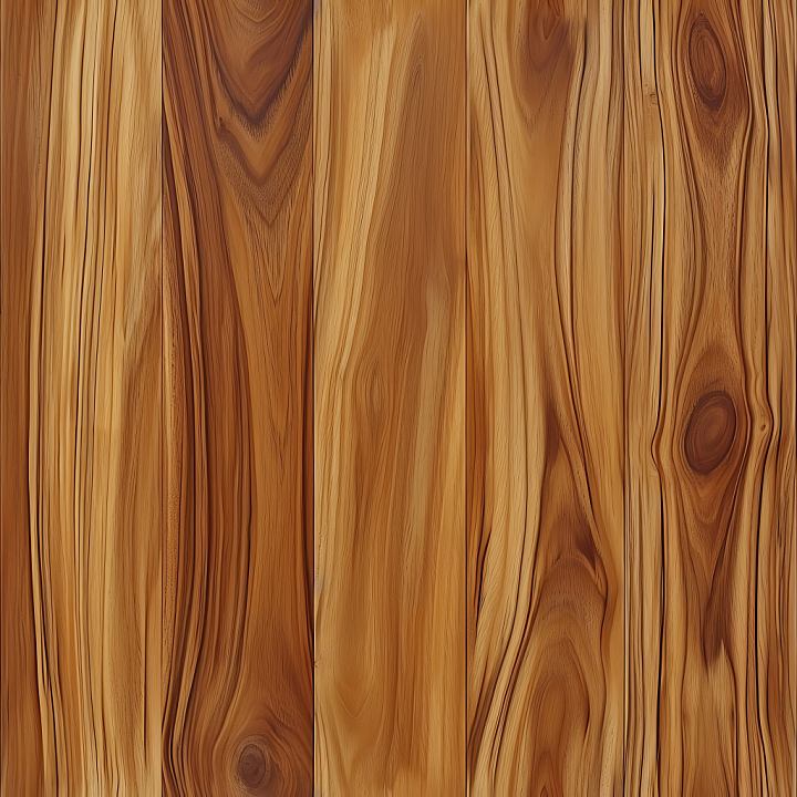 Natural Hickory Wood Planks with Warm Grain Patterns seamless PBR texture preview