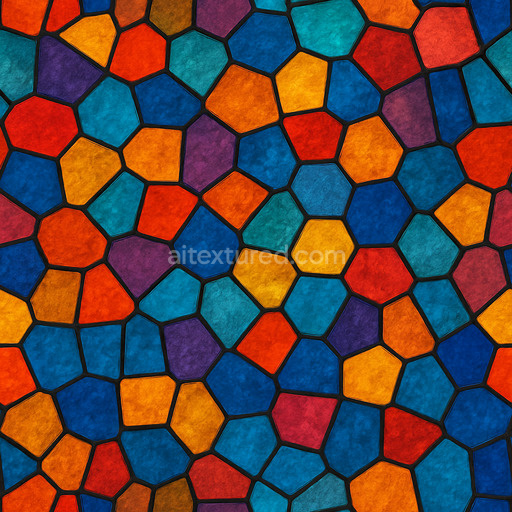 Synthetic Stained Glass Texture Seamless 1024X1024