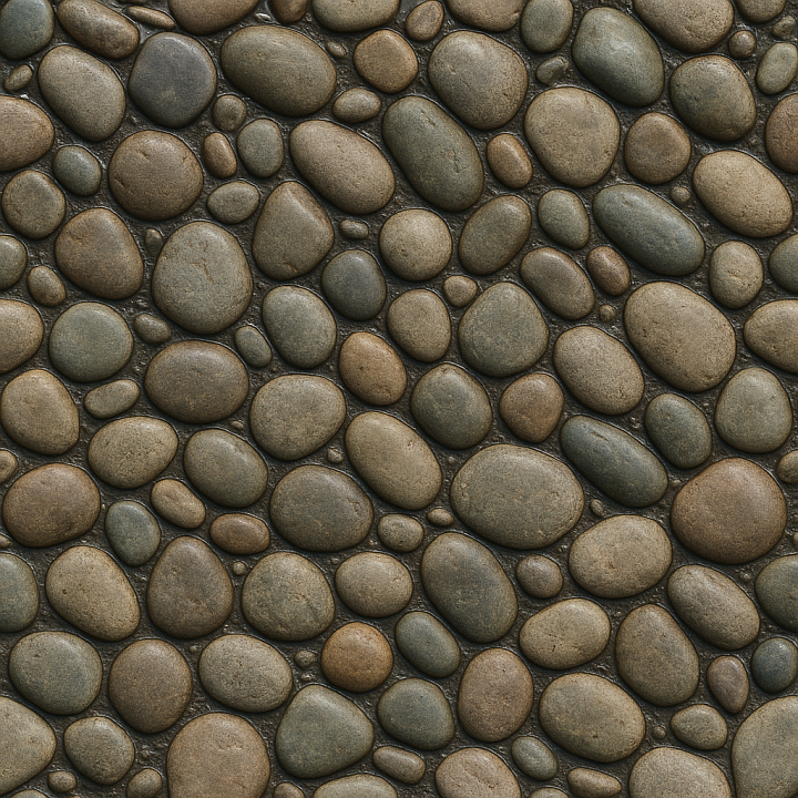 Pebbly Riverbed Damp seamless PBR texture preview