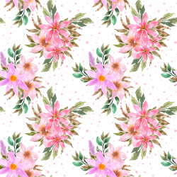 seamless Seamless 3D PBR Texture Featuring Pink Flower Watercolor Bouquet Pattern texture 8k free download PBR