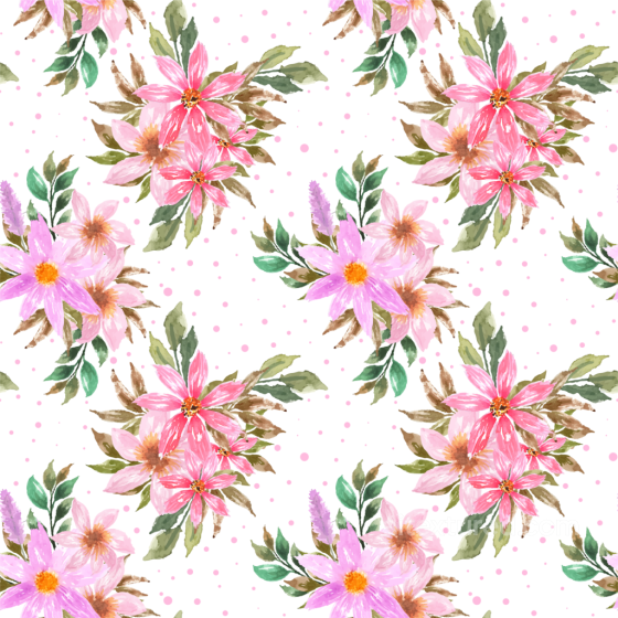Featuring Pink Flower Watercolor Bouquet Pattern Pink Flower texture preview