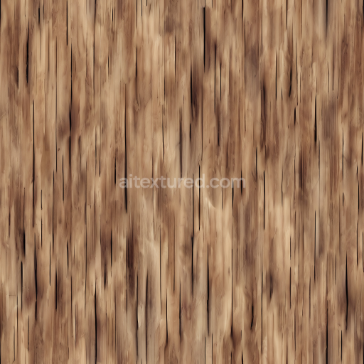 Seamless 3D Weathered Wood Planks PBR Texture with Fine Grain and Cracks