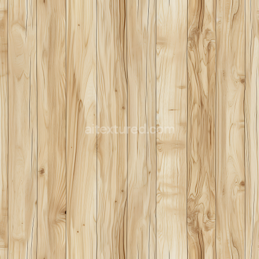 Seamless 3D Light Ash Wood Planks PBR Texture with Natural Grain and Knots