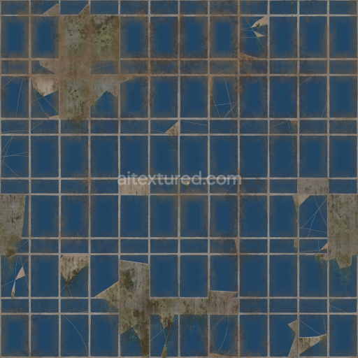 Tiles Blue Seamless Pbr Texture Grunge Pattern