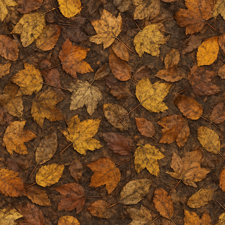 Dirty Autumn Leaves seamless PBR texture preview