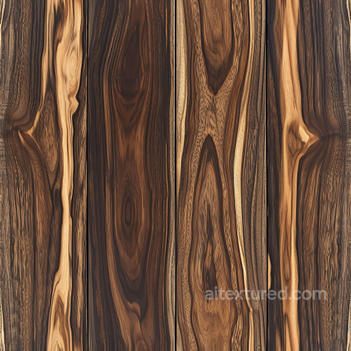 Exotic Dark Wood Planks Texture with Bold Grain Patterns seamless Wood PBR texture