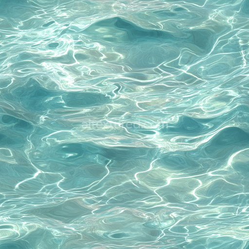 Seamless 3D Water PBR Texture of Clear Pool Water with Subtle Ripple Patterns