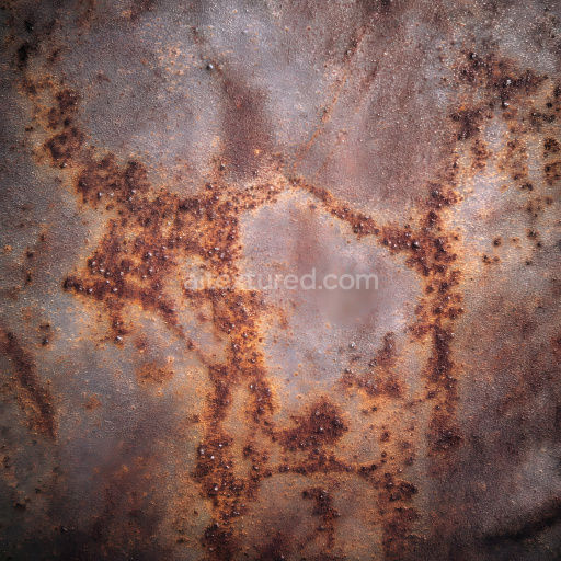 Seamless 3D Rusted Metal PBR Texture with Corrosion and Pitted Details