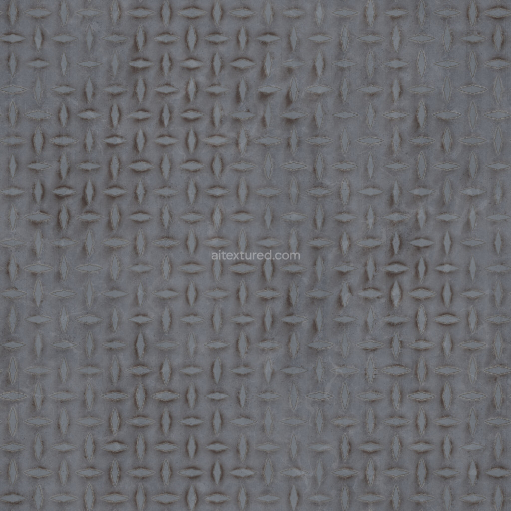 Seamless diamond plate texture in dark metal finish