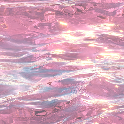 Pink Reflective Water Surface Texture with Soft Ripples seamless Water PBR texture