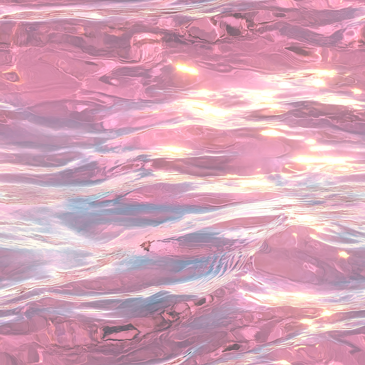 Pink Reflective Water Surface with Soft Ripples seamless PBR texture preview