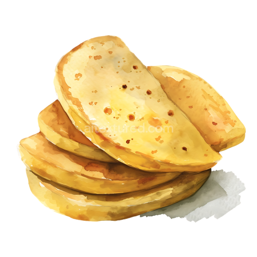 Watercolor Style Paraguayan Chipa Guasu Corn Cake Breakfast Graphic