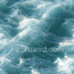 seamless Seamless 3D PBR Texture of Realistic Ocean Surface with Dynamic Waves and Light Reflections texture 8k free download PBR