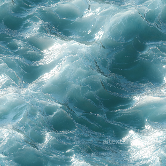 Water Texture of Realistic Ocean Surface with Dynamic Waves and Light Reflections Water texture preview