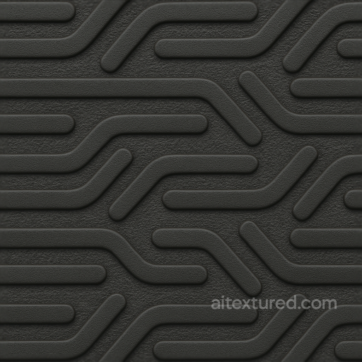 Tactile Plate Featuring Raised Patterns On Matte Black Textured Plastic seamless Tactile Plate PBR texture