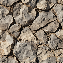 seamless Seamless 3D Weathered Stone Wall PBR Texture with Rough, Layered Beige and Gray Rocks texture 8k free download PBR