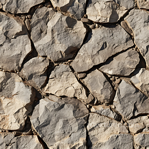 Weathered Stone Wall PBR Texture with Rough, Layered Beige and Gray Rocks seamless Stone PBR texture