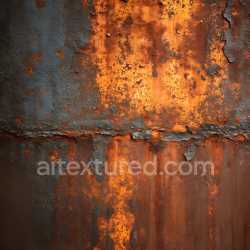 seamless Seamless 3D Cracked and Peeling Rusted Metal PBR Texture in Warm Orange and Dark Gray texture 8k free download PBR