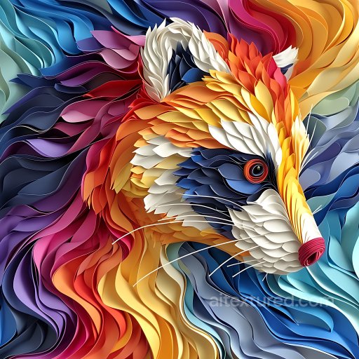 Seamless 3D PBR Texture Featuring Multicolored Stylized Animal Fur Pattern texture preview
