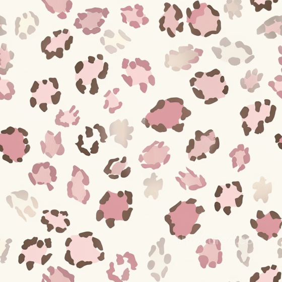 Leopard Print Fabric Texture with Pink & Brown Spots Leopard Print texture preview