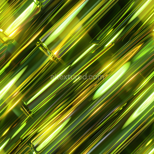 Seamless 3D PBR Texture Featuring Glossy Green Transparent Tubular Surfaces